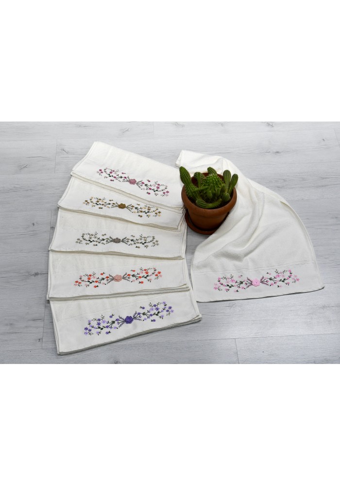 BUKLE LİNEN EL ÖRGÜSÜ 50X90 %100 PAMUK DÜZİNESİ 2200 GR.